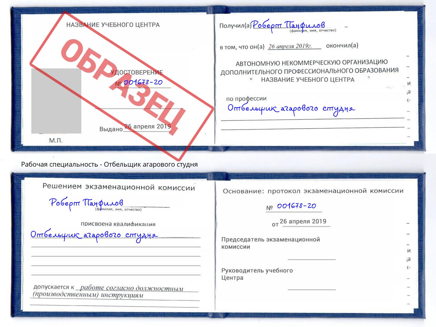 Отбельщик агарового студня Тайшет